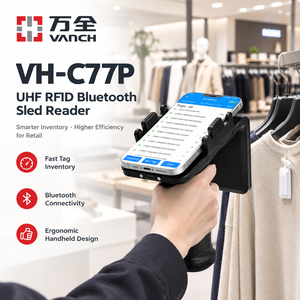 เครื่องอ่าน RFID แบบพกพา Vanch UHF ISO 18000-6C รุ่น VH-C77P 860-960MHz ระบบ Android 13 วัสดุพลาสติก ABS ระยะอ่าน RFID 31 เมตร 1300 แท็ก/วินาที - Product Image 1