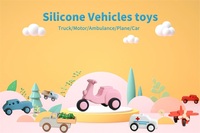 Jouet de voiture de course en silicone souple de qualité alimentaire en gros d'usine jouet éducatif sensoriel Montessori bébé anneau de dentition pour les tout-petits