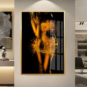 Decorative Still Life Paintings of a Sexy Girl Crystal Porcelain Artwork for Home or Office Decor