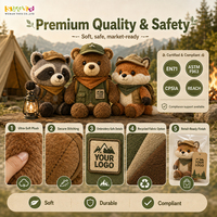 Jouets en peluche personnalisés pour le camping en safari, cadeaux écologiques Lion Éléphant Girafe Zèbre, directement de l'usine