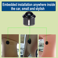 Cámara de Visión Trasera Compacta Empotrada AHD 1080P con Sensor Starlight, Gran Angular de 155°, Impermeable IP68, Universal para Remolques/Autocaravanas