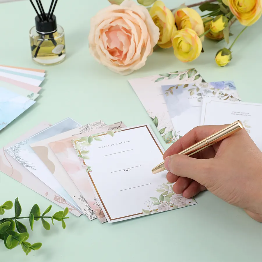 Braut dusche Spiel Party Einladungen Dekorationen begünstigt 4 "X6" Blumen Einladung karten mit Umschlägen