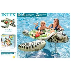 Bouée gonflable Intex Turtle Float 170x191 cm pour 2 personnes, pour s'amuser en piscine - Product Image 3