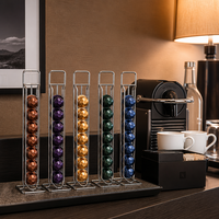 Support à capsules de café Cactus, 52 compartiments, double face, rotatif, en métal, organiseur de capsules de café, support de rangement pour capsules Nespresso, comptoir