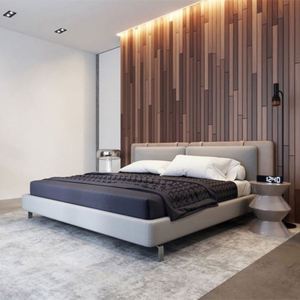 Italian Style Modern Designer Leather Durable Hotel <b>Bed</b> <b>Frame</b> for Living Room Bedroom Custom King/<b>Queen</b> <b>Size</b> Apartment Furniture - Product Image 2