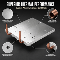 Plaque de refroidissement liquide en aluminium sur mesure avec tube en cuivre à emboîtement par compression pour le refroidissement des modules de puissance IGBT de chargeurs de véhicules électriques et de lasers