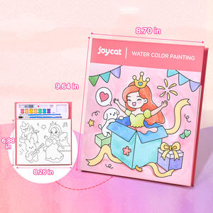 أطقم لوحات ألوان مائية للأطفال من سن 3-فنون وهدايا كتاب مزدحم للأبوين 8-مرحلة ما قبل المدرسة التعليمية - Product Image 2