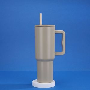 <b>40oz</b> H4.0 <b>Handle</b> Car Travel <b>Tumbler</b> Vacuum Mug Lid Straw Non-Slip Base OEM ODM Custom Color - Product Image 4