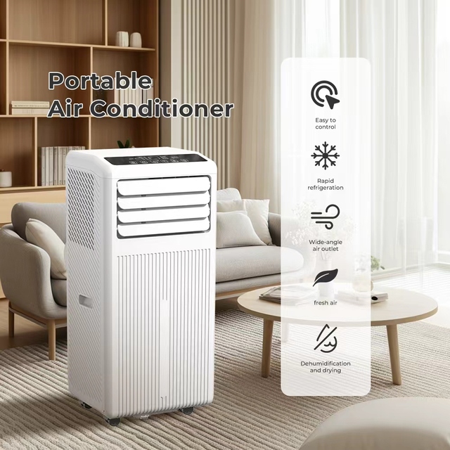 2026 New Portable Electric AC Air Conditioner for RV and Household Use Low Energy Cooling 9000 BTU Remote Control
