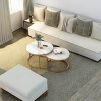 Table basse de salon haut de gamme, table centrale multifonctionnelle avec plateau lisse, décoration moderne pour la maison