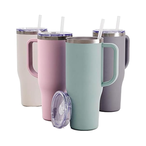 Maars 40oz Gobelet isolé en acier inoxydable Aspirateur à double paroi avec couvercle en paille Sauge d'hiver-pour cadeaux d'affaires - Product Image 2