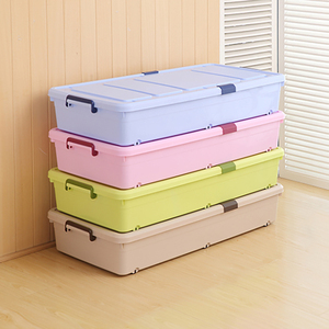 Bathroom Large <strong>Under</strong> <strong>the</strong> <strong>Bed</strong> with Lids Saving Space Stackable <strong>Plastic</strong> <strong>Box</strong> <strong>Storage</strong> - Product Image 1