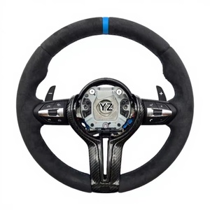 <span class=keywords><strong>Volante</strong></span> Deportivo de Cuero Redondo YZ con Franja Azul Superior, Diseño Único y Popular M Performance para <span class=keywords><strong>BMW</strong></span> F10 F30 - Product Image 1