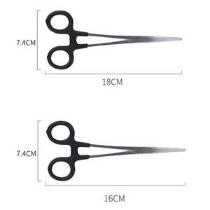 Pinze da pesca in acciaio inossidabile a naso piegato pinze a strascico Multi gancio per attrezzatura da pesca strumenti a mascella diritta pinza da pesca - Product Image 3