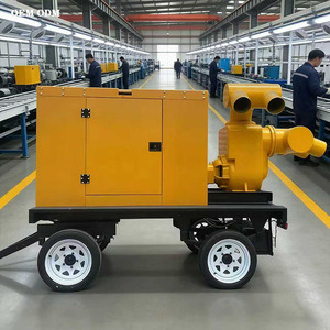 Pompe diesel auto-amorçante montée sur remorque mobile - pour l'irrigation agricole et le traitement des eaux usées - Product Image 1