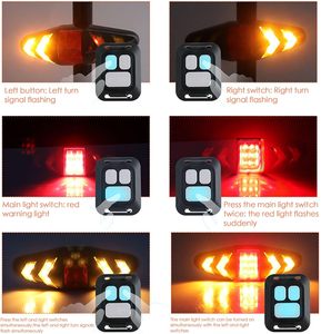 Lampe de sécurité intelligente pour vélo, télécommande sans fil, LED ultra-lumineuse, balise d'avertissement rechargeable pour vélo de montagne et de course - Product Image 3