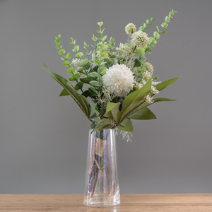 Bouquet de fleurs artificielles Qili avec eucalyptus et pissenlit pour la décoration de la maison et des mariages CF01050 - Product Image 1