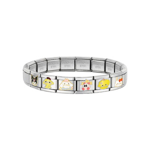 Breloque personnalisée tendance en acier inoxydable, série de personnages de dessins animés mignons, pour bracelet à maillons italien de 9 mm, bijoux pour femmes et hommes - Product Image 2