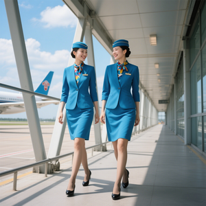 Uniforme de <span class=keywords><strong>Azafata</strong></span> de Aerolínea, Estilo Nuevo, Personalizable con Etiqueta, para Mujer - Product Image 3