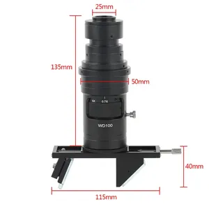 Lente de Zoom continuo ajustable 0.7X-5X Lente de montura C 3D 2D FHD para la industria <span class=keywords><strong>Digital</strong></span> <span class=keywords><strong>HDMI</strong></span> VGA USB Cámara de video Microscopio - Product Image 6