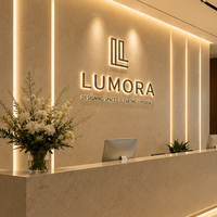Letrero Luminoso LED Acrílico Dorado Impermeable para Exteriores, Letrero con Letras LED para Pared, Letrero con Logotipo 3D para Iluminación de Marca