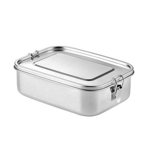 Boîte à bento en acier inoxydable 304 de 800-1800 ml, style japonais, étanche, boîte à lunch hermétique, récipient de stockage alimentaire pour l'école et le bureau - Product Image 6