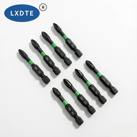 Embouts Phillips PH2 LXD robustes 50 mm, lot de 10, antidérapants, en acier allié S2, résistants à la corrosion, pour perceuses électriques