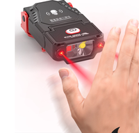 Mini Linterna Frontal LED Recargable USB con Clip para Gorra, Inducción de Ondas, Advertencia Roja, Ajuste de 90 Grados