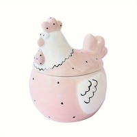 Pot à biscuits en céramique, pot à biscuits en céramique en forme de coq, pot à friandises en céramique, panier de rangement pour œufs en forme de poulet, porte-œufs