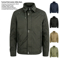 Chaqueta Trucker Ligera de Tela Encerada y Chaqueta Bomber Casual para Hombre, Prenda Exterior Elegante y Transpirable con Corte Holgado