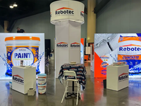 Portable modulaire pliable en aluminium tissu toile de fond support présentoirs pliable salon stand d'exposition