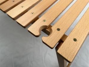 Table de pique-nique et barbecue pliante portable en bois de hêtre massif, moderne, pour extérieur, plage, cour et parc, vente en gros, personnalisable, directement de l'usine - Product Image 3