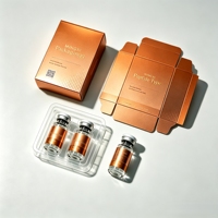 Étiquettes personnalisées pour flacons de peptides, directement de l'usine, 1 ml, 2 ml, 3 ml, transparentes, impression de codes-barres avec boîte à fermeture magnétique en carton kraft.