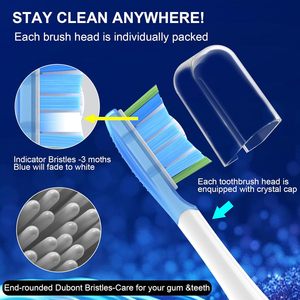 Têtes <span class=keywords><strong>de</strong></span> <span class=keywords><strong>brosse</strong></span> à dents <span class=keywords><strong>de</strong></span> rechange Cavzru pour <span class=keywords><strong>Philips</strong></span> <span class=keywords><strong>Sonicare</strong></span> C3 C2 G3 A3 W2 W3, conception anti-collision - Product Image 4