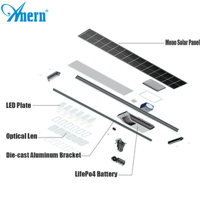 Anern <span class=keywords><strong>prix</strong></span> <span class=keywords><strong>de</strong></span> tout en <span class=keywords><strong>un</strong></span> 150w led lampadaires solaires avec caméra <span class=keywords><strong>de</strong></span> vidéosurveillance 4g - Product Image 3
