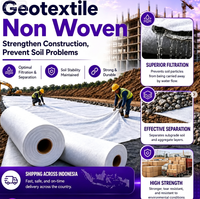 Géotextile en polypropylène à bas prix, tissu non tissé PP pour la construction routière, le drainage, la filtration et la séparation