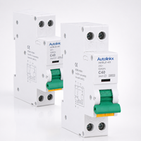 Interruptor de Circuito RCBO Tipo AC 230V, Interruptor de Corriente Residual Integrado para el Hogar