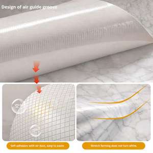 Roll Vinyl Marmer untuk Renovasi Dinding |   Film PVC Tahan Air Perekat Sendiri - Product Image 2