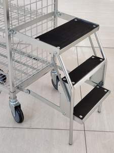 गोदाम बहु स्तरीय आदेश उठा ट्राली के साथ सीढ़ी कदम - Product Image 5