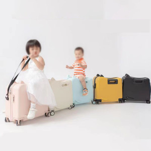 Borse da <span class=keywords><strong>viaggio</strong></span> per <span class=keywords><strong>bambini</strong></span> graziose ABS bagaglio leggero Spinner 18 pollici bagaglio a mano valigie con sedile per <span class=keywords><strong>bambini</strong></span> - Product Image 1