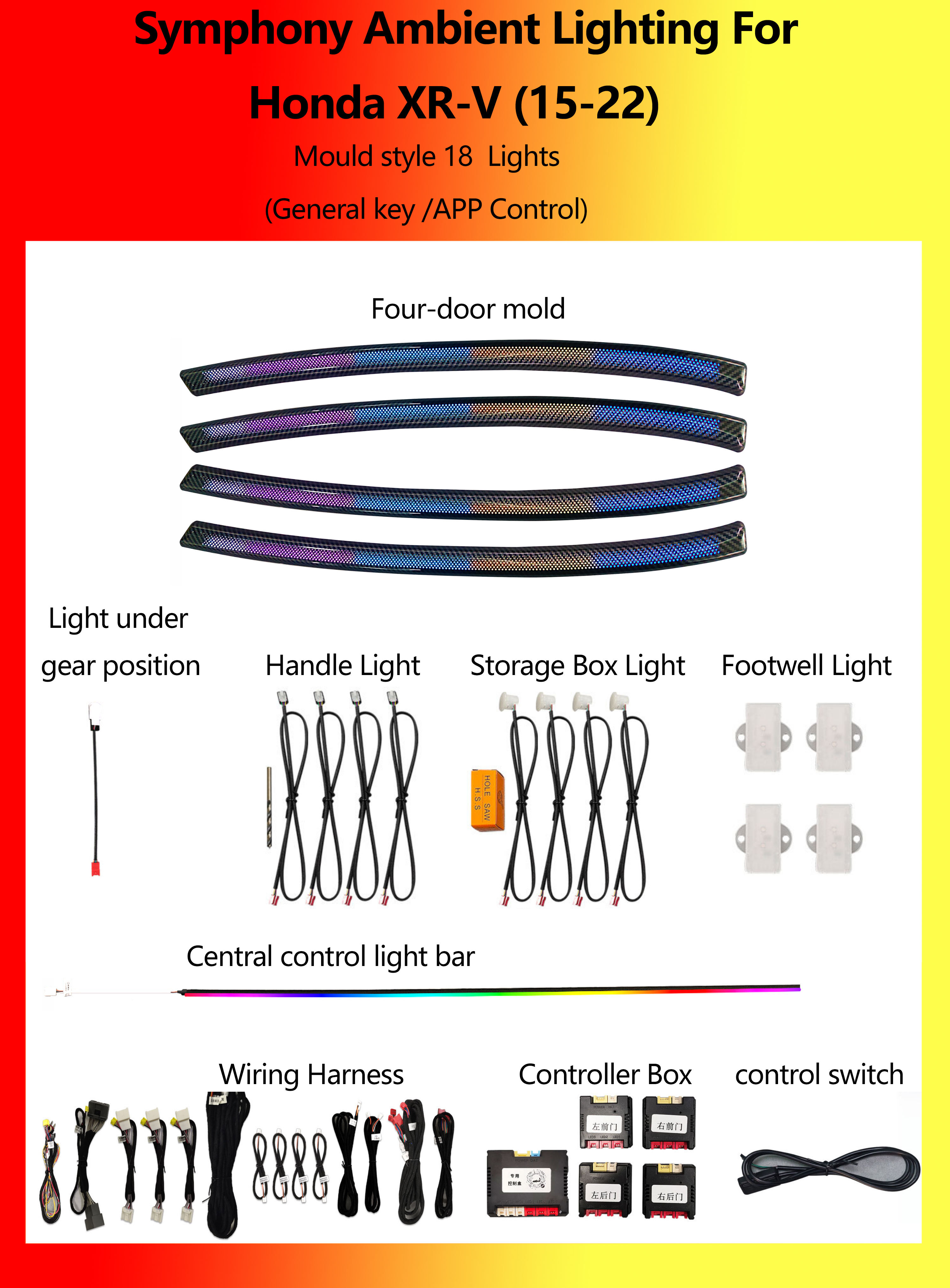 ฮอนด้า XR-V แม่พิมพ์สไตล์ Symphony 18 ไฟ