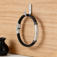 Bracelet d'identité en acier inoxydable argenté de mode en gros, chaîne cubaine avec gravure de nom personnalisée pour hommes et femmes, affaires