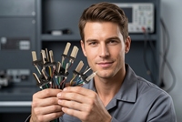 TWX-10 Halbautomatische 3-Pin-Stecker-Crimpmaschine Kabelherstellungsausrüstung mit Vibrationsplatten-Zuführung Stecker-Stanzvorrichtung