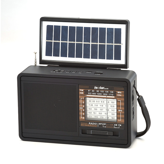 NS-2053S Wholesale Solar Energy Rechargeable Outdoor Home Retro Portable 3 Band Am Sw Fm Radio With Led Lamp and USB/TF