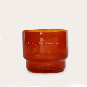 Verres empilables colorés en gros – Tasses à boire en <span class=keywords><strong>verre</strong></span> borosilicate de haute qualité, verres à café, coupes à vin, verres à jus - Product Image 4