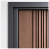 Custom Modern Soundproof Solid-Core Fire-Rated Interior Prehung Door Timber Door Solid Wooden Grille Entry Door Villa Hotel