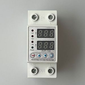 AVP-100A Adjustable Voltage <b>Protector</b> 100A DIN Rail Mount <b>Over</b> Under Voltage Protection Dual Display Automatic Reset - Product Image 3
