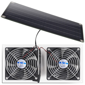 Kit de Ventilador de Extracción Solar Recargable Adecuado para Pequeños Gallineros, Invernaderos y Casas para Mascotas - Product Image 1