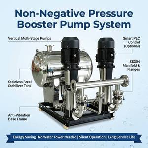 Système de pompage à haute pression 1 fonctionnement 1 veille avec pompe verticale multi-étages double CDLF en acier inoxydable 304 pour l'alimentation en eau des bâtiments - Product Image 2