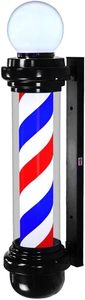 Perche de coiffure rotative métal, couleurs rouge, blanc et bleu, originales, pour Salon de coiffure, 1 pièce - Product Image 4